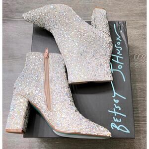 Betsey Johnson Cady Rhinestone Evening Booties Women